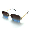 Cartier CT0425S Rimless – Gold Blue Gradient