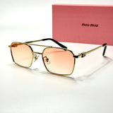 Miu Miu Rectangular SMU 54Y – Gold Pink Gradient