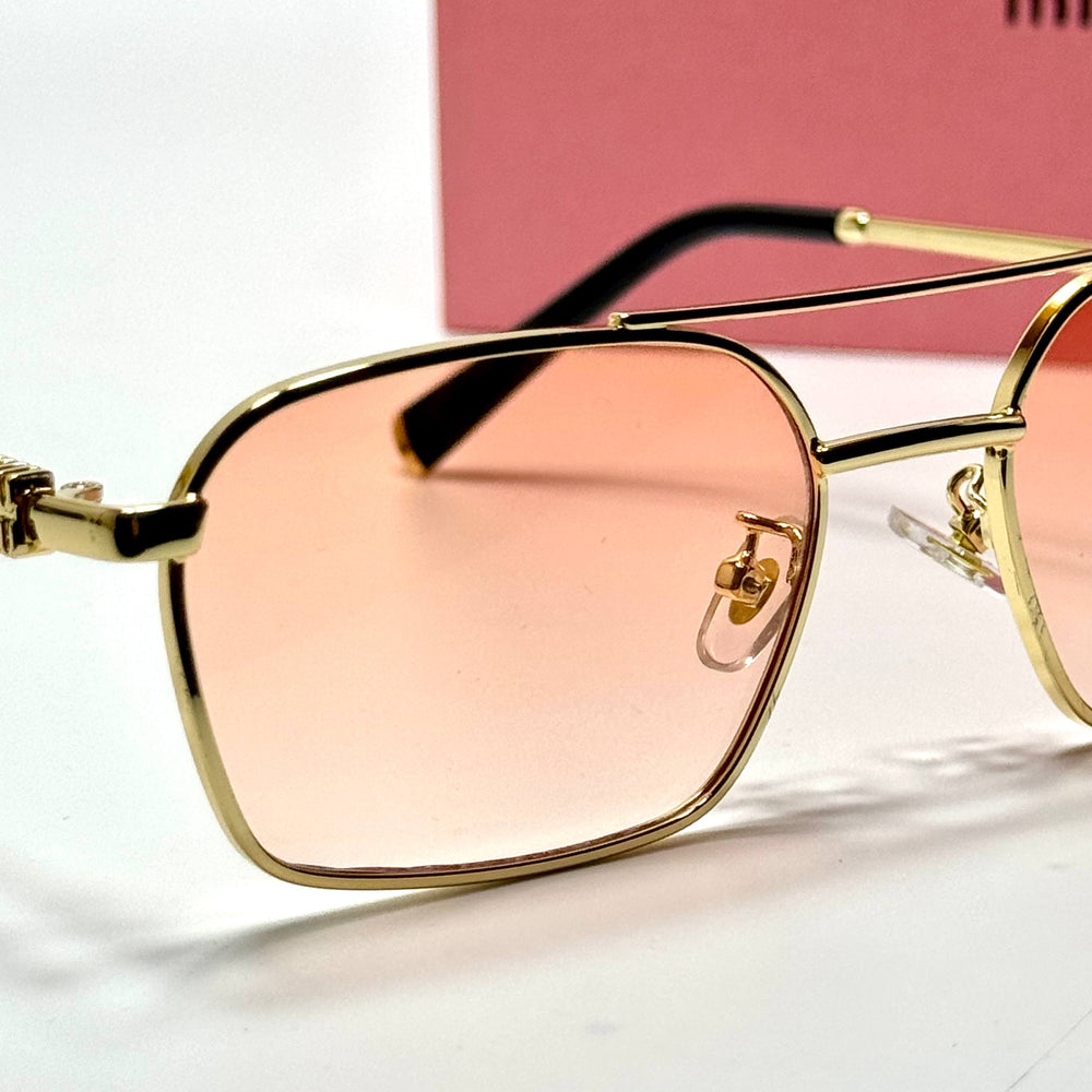Miu Miu Rectangular SMU 54Y – Gold Pink Gradient