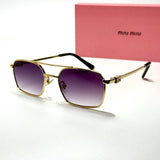 Miu Miu Rectangular SMU 54Y – Gold Purple Gradient