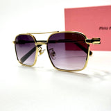Miu Miu Rectangular SMU 54Y – Gold Purple Gradient