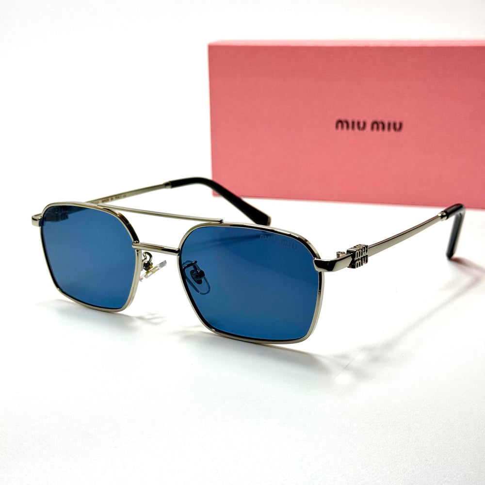 Miu Miu Double Bridge SMU 54Y – Silver Blue