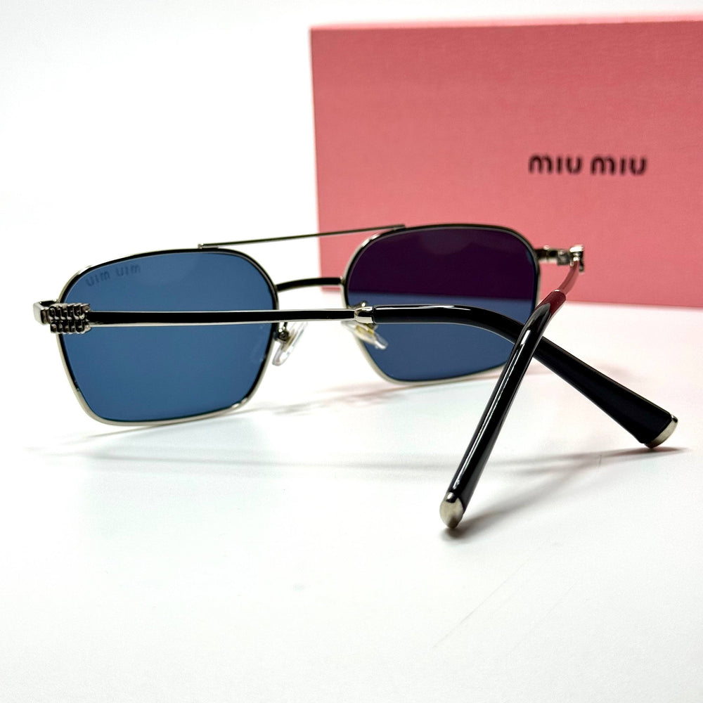 Miu Miu Double Bridge SMU 54Y – Silver Blue