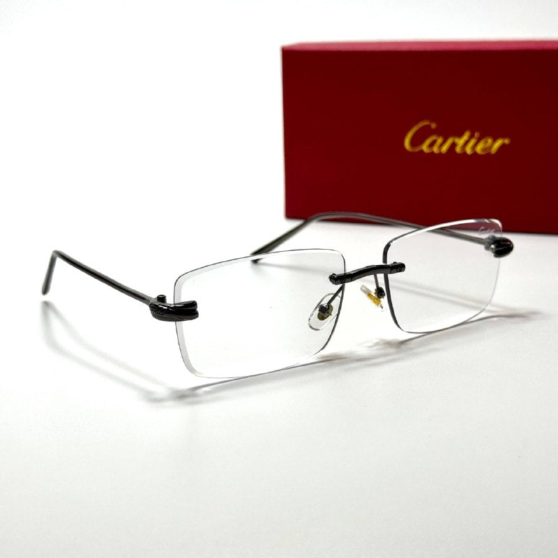 Cartier Rimless CT0092O – Black Clear