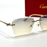 Cartier Rimless CT0431S – Gold Grey Gradient