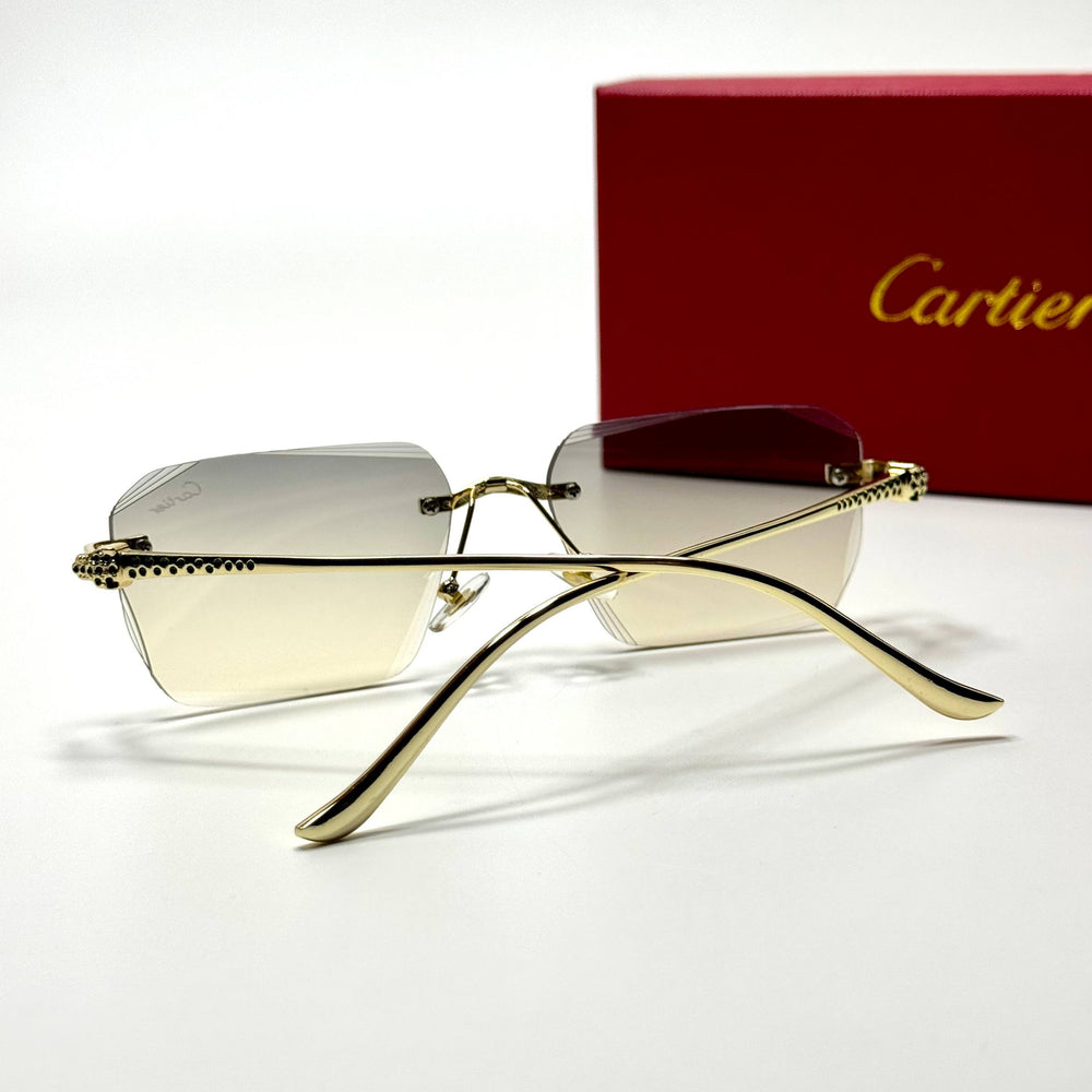 Cartier Rimless CT0431S – Gold Grey Gradient