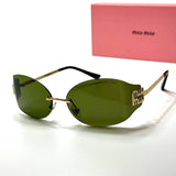 Miu Miu Logo Rimless MU 54YS – Gold Green
