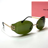 Miu Miu Logo Rimless MU 54YS – Gold Green