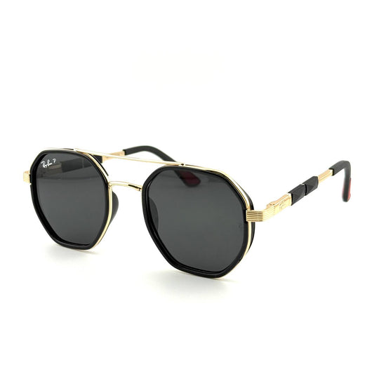 Ray-Ban RB4962 – Black & Gold Frame / Dark Grey Lenses