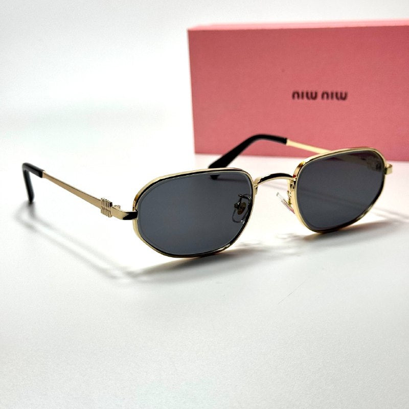 Miu Miu Geometric SMU54Y – Gold Grey