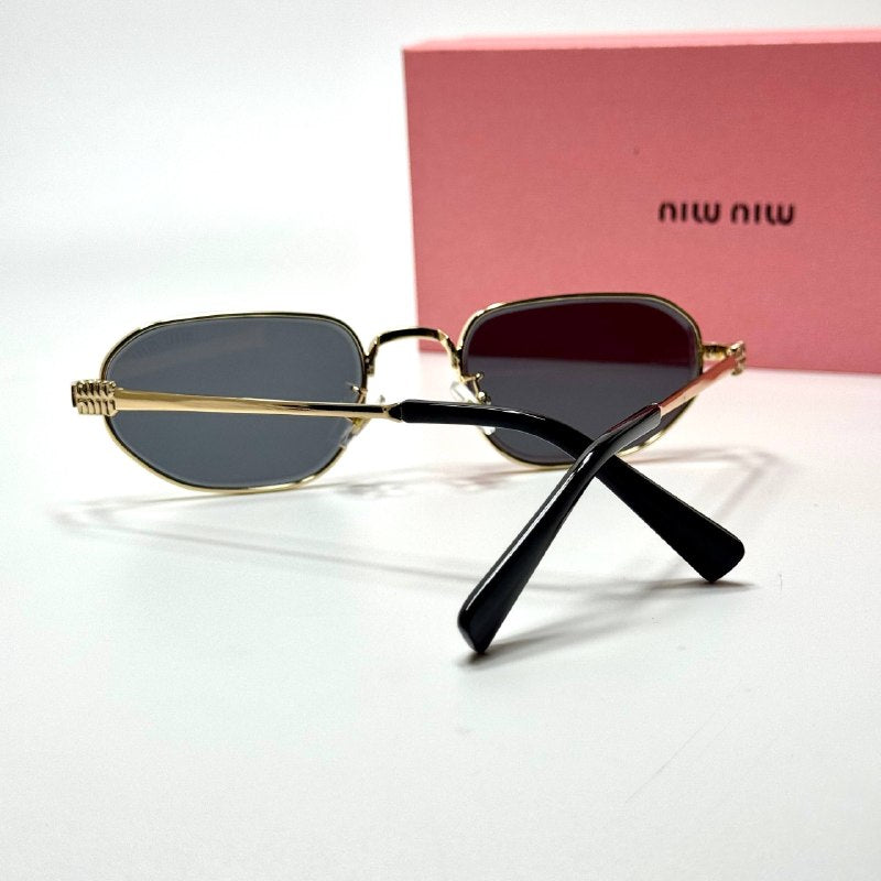 Miu Miu Geometric SMU54Y – Gold Grey