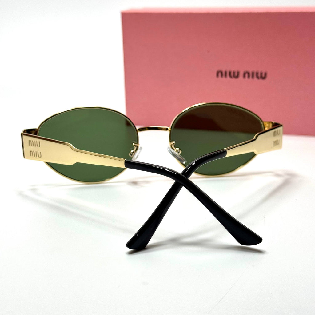 Miu Miu Oval SMU51Y – Gold Green