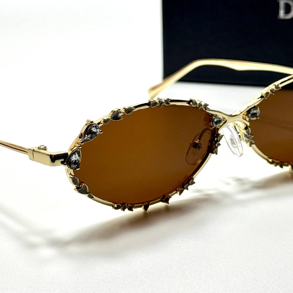 Dior Oval CD4012 – Gold Brown
