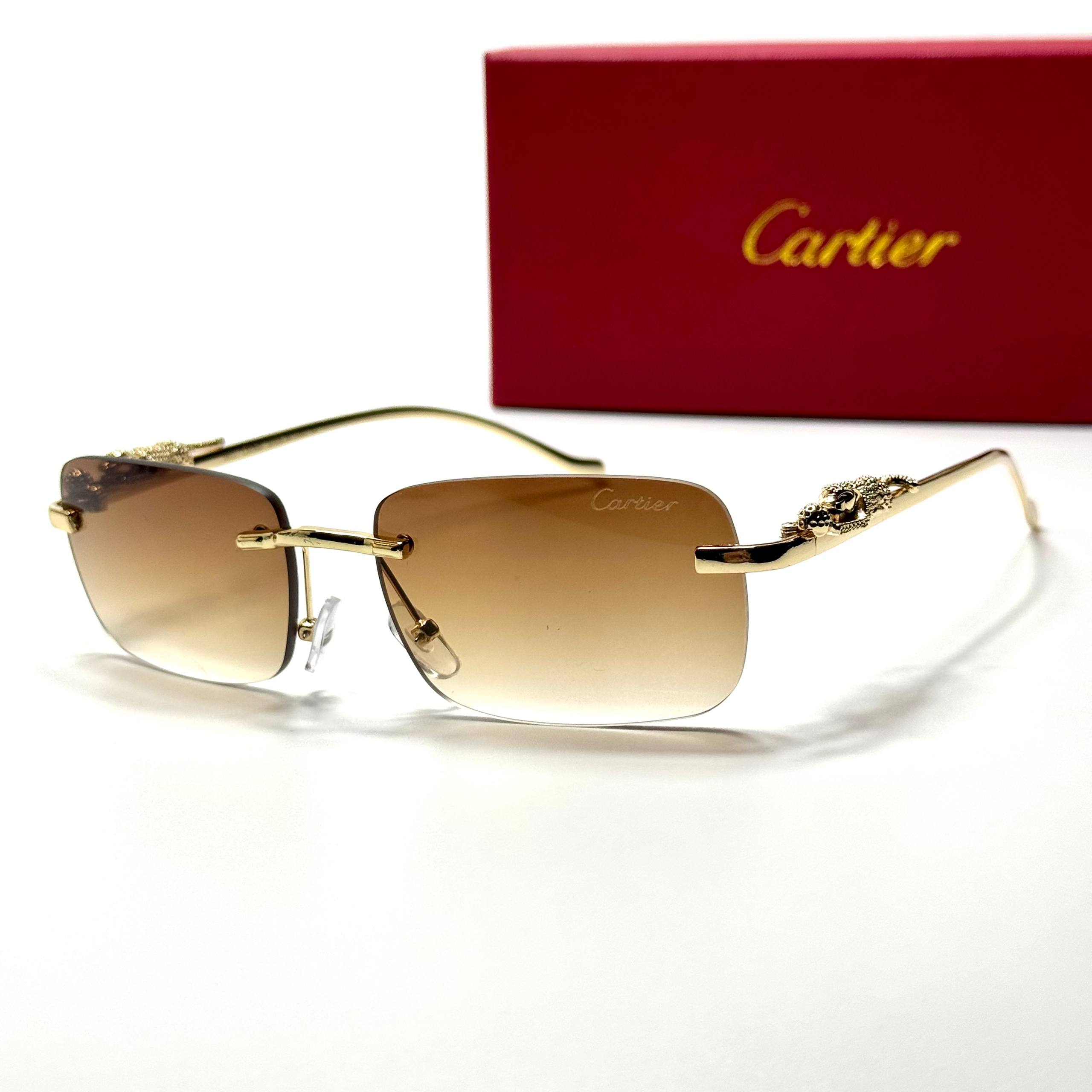 Cartier Rimless CT0432S – Gold Brown