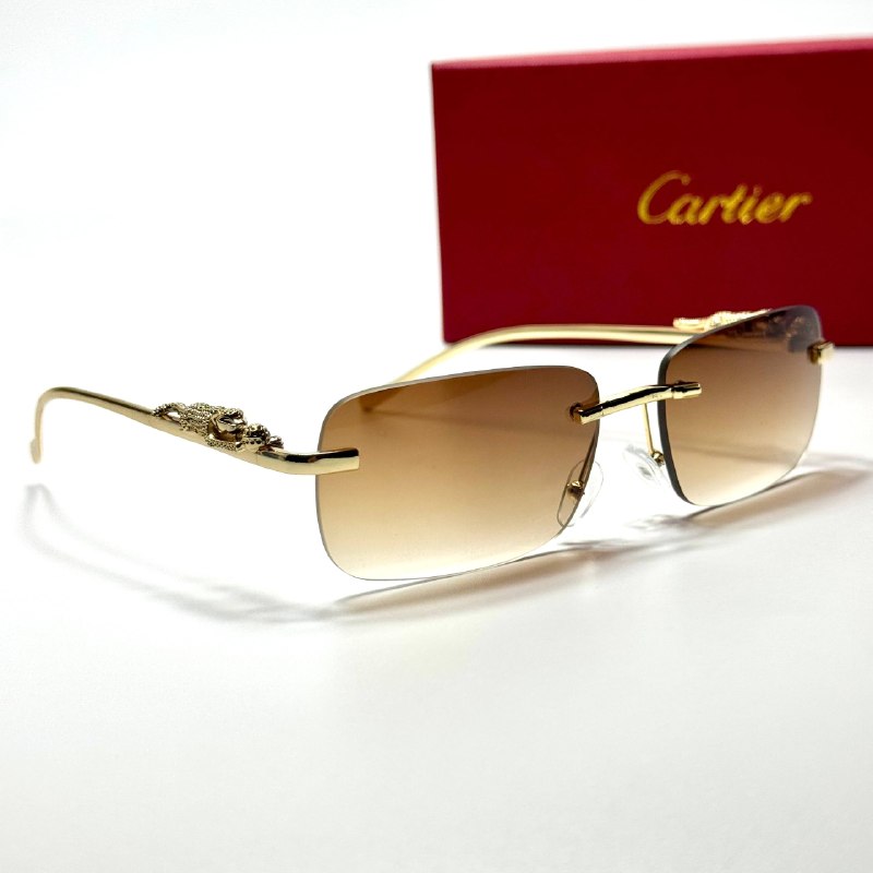 Cartier Rimless CT0432S – Gold Brown