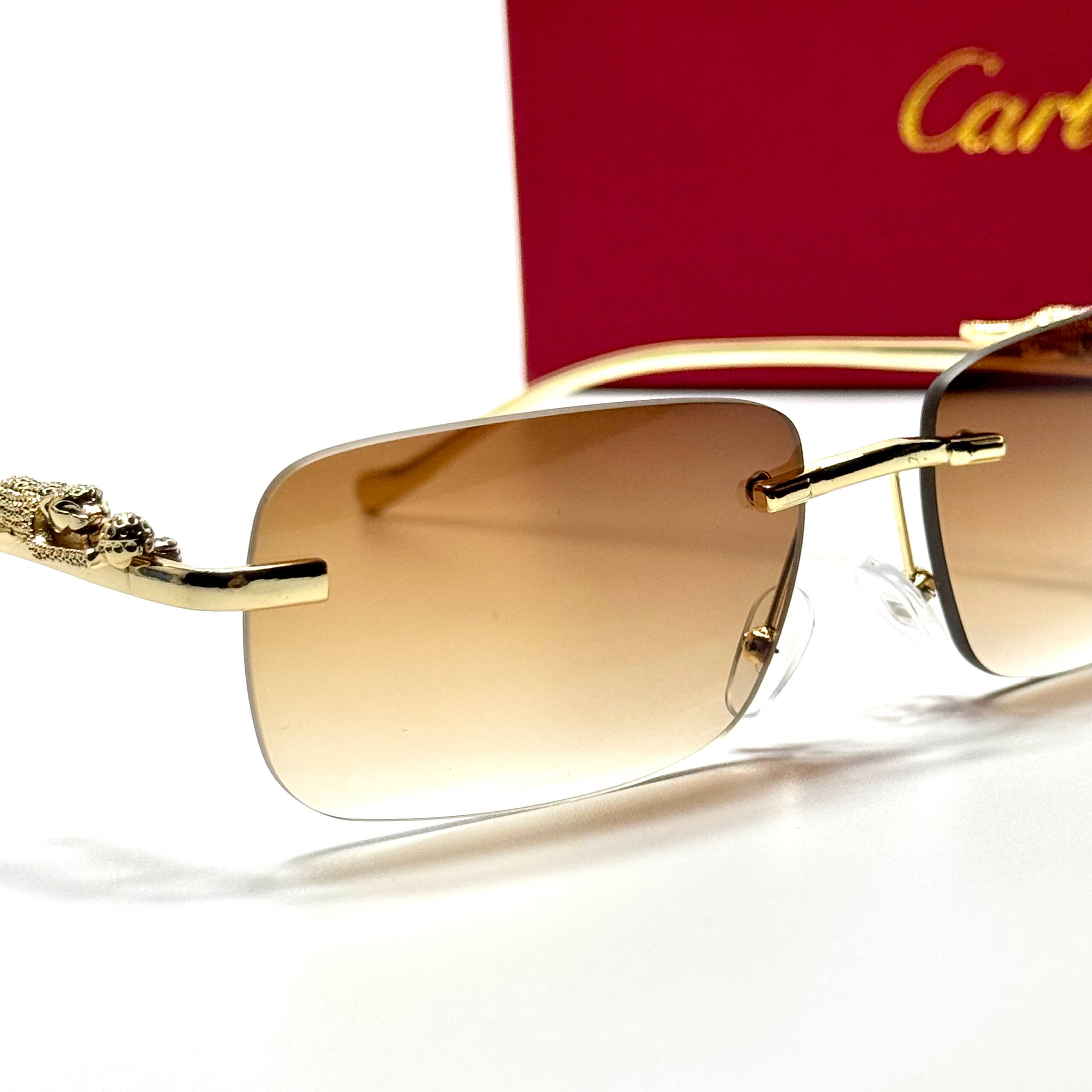 Cartier Rimless CT0432S – Gold Brown
