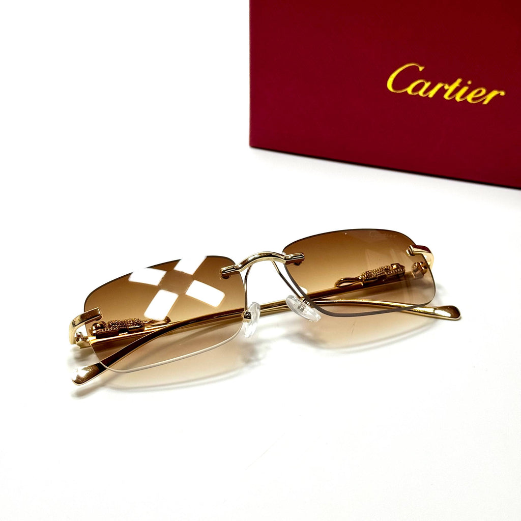 Cartier Rimless CT0432S – Gold Brown