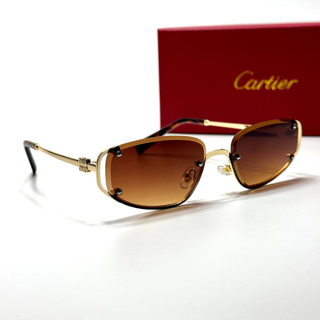 Miu Miu Geometric SMU 11ZS – Gold Brown Gradient