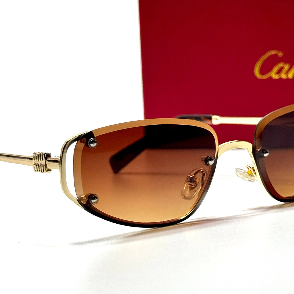 Miu Miu Geometric SMU 11ZS – Gold Brown Gradient