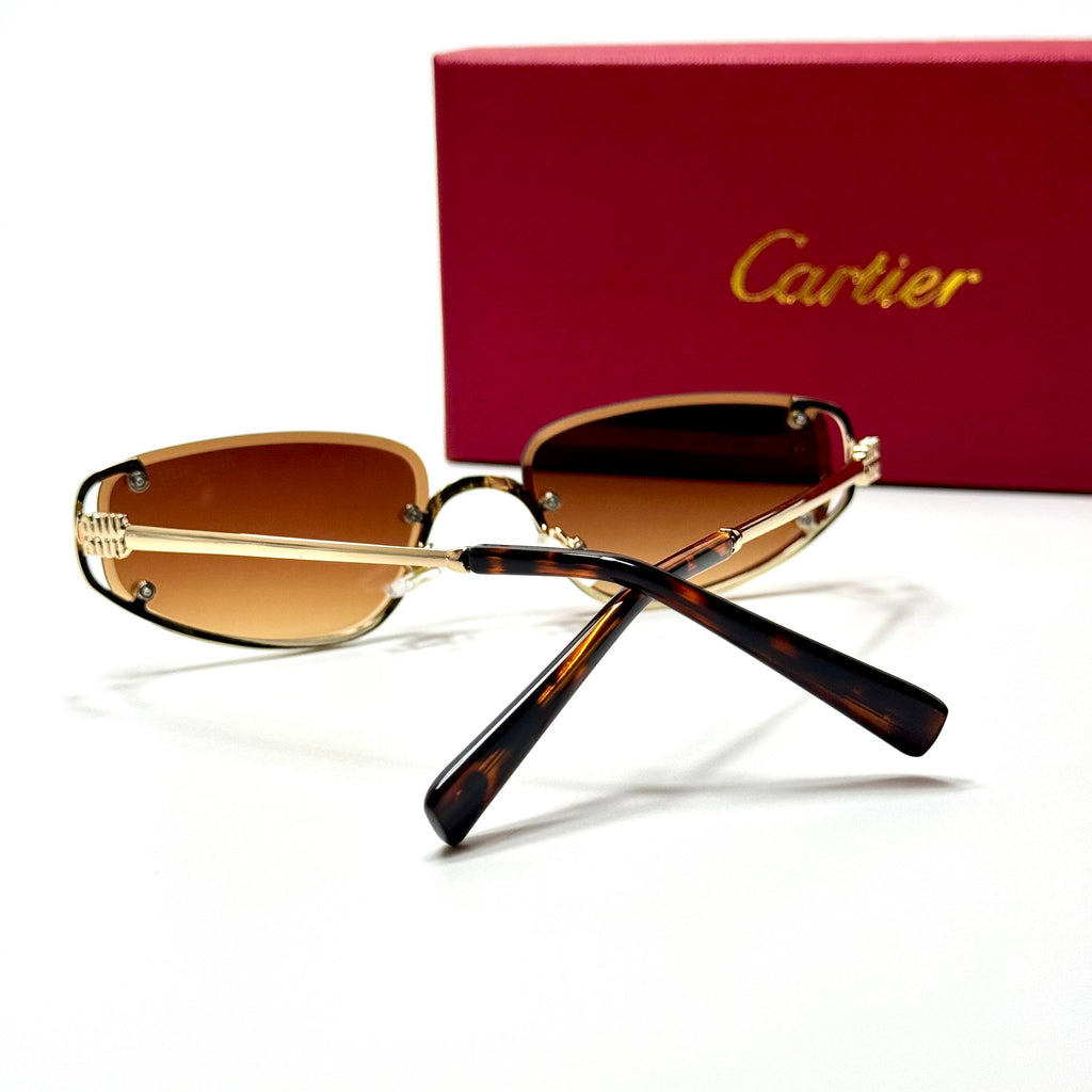 Miu Miu Geometric SMU 11ZS – Gold Brown Gradient