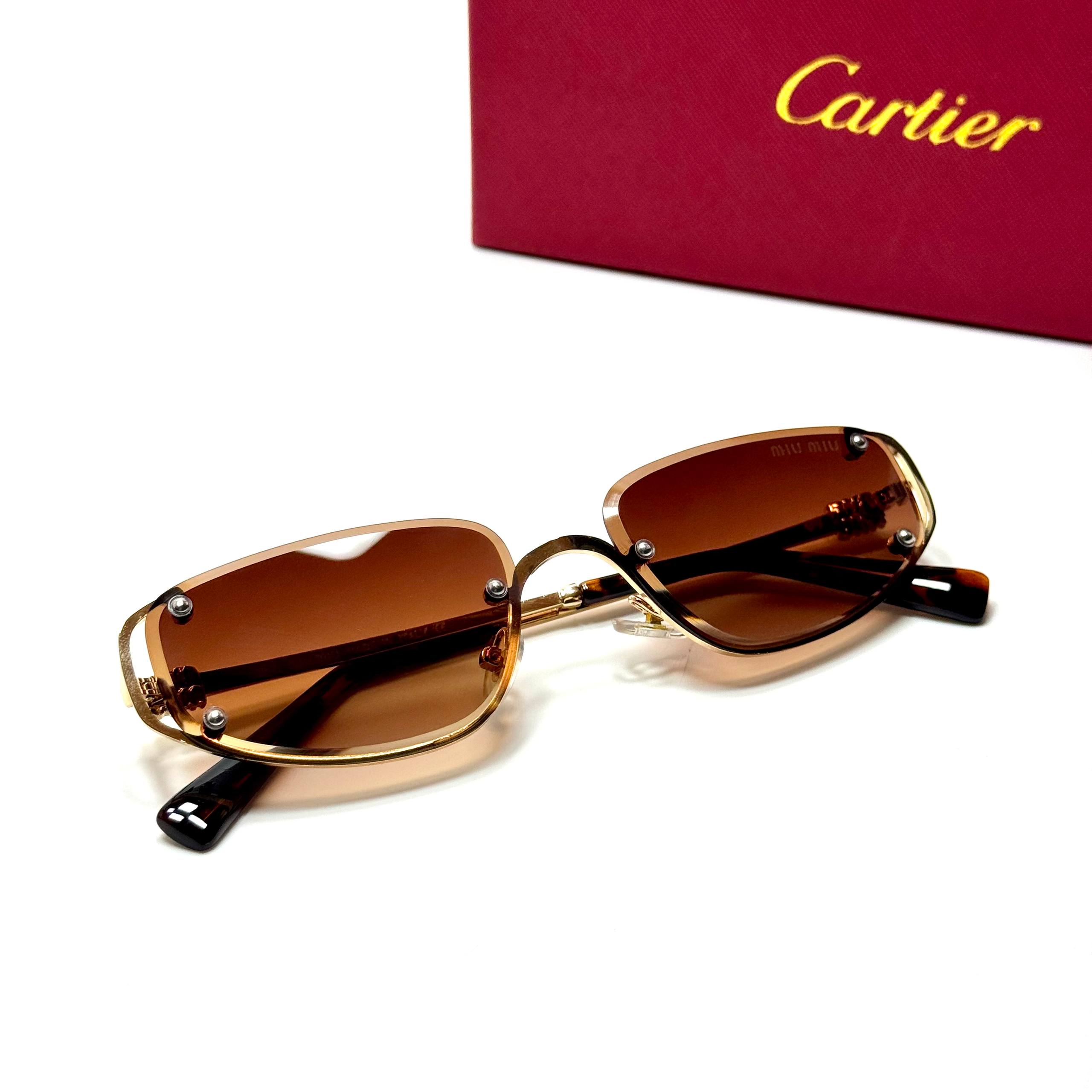 Miu Miu Geometric SMU 11ZS – Gold Brown Gradient