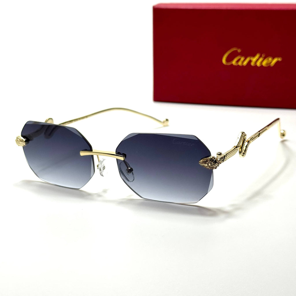 Miu Miu Rectangular MU 11YS – Gold Grey
