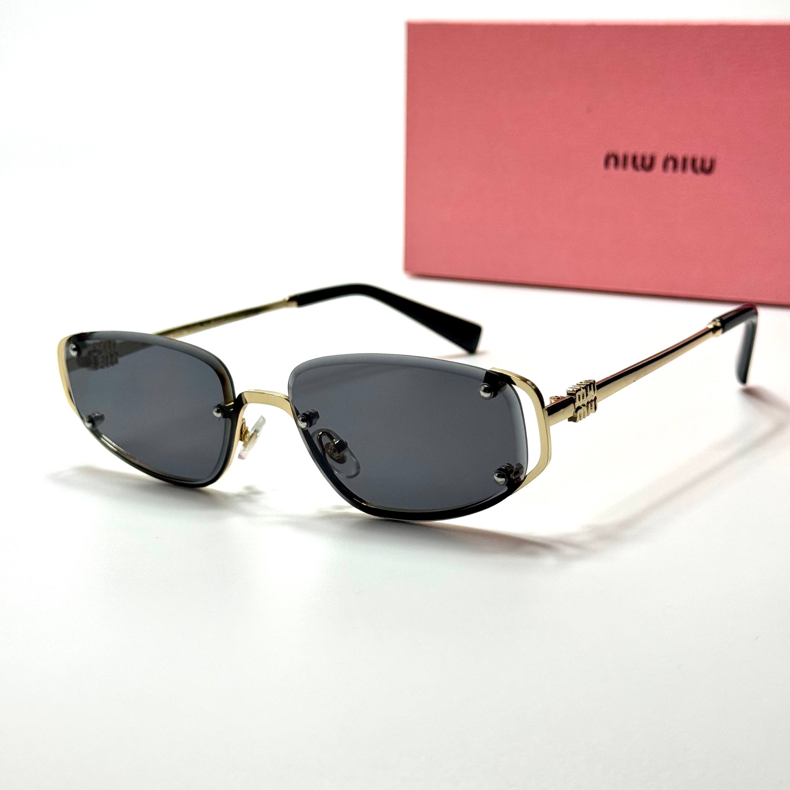 Miu Miu Rimless Rectangular SMU 04ZS – Black