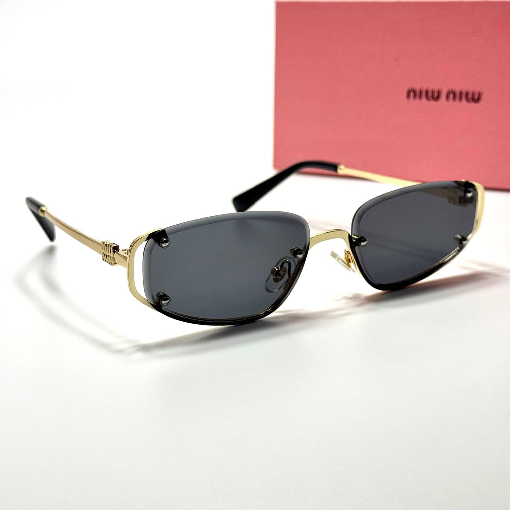 Miu Miu Rimless Rectangular SMU 04ZS – Black