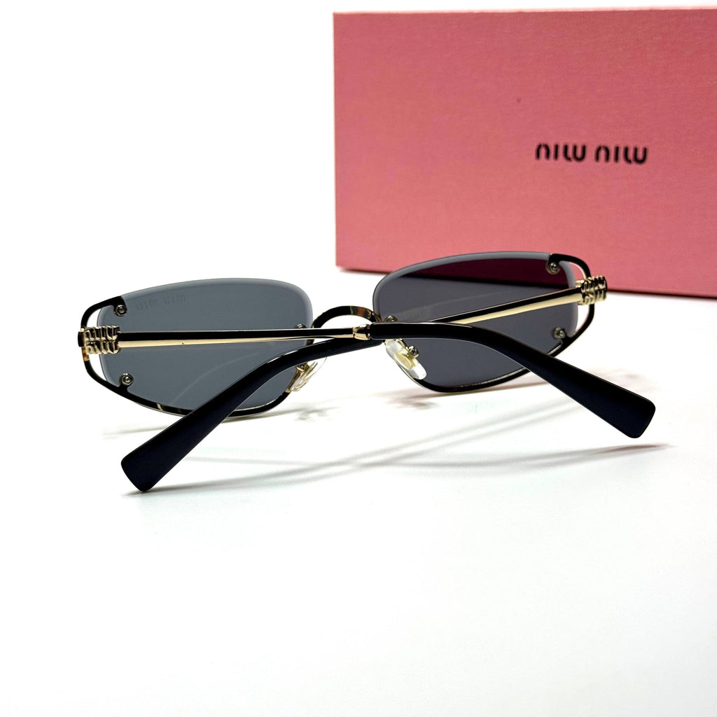 Miu Miu Rimless Rectangular SMU 04ZS – Black