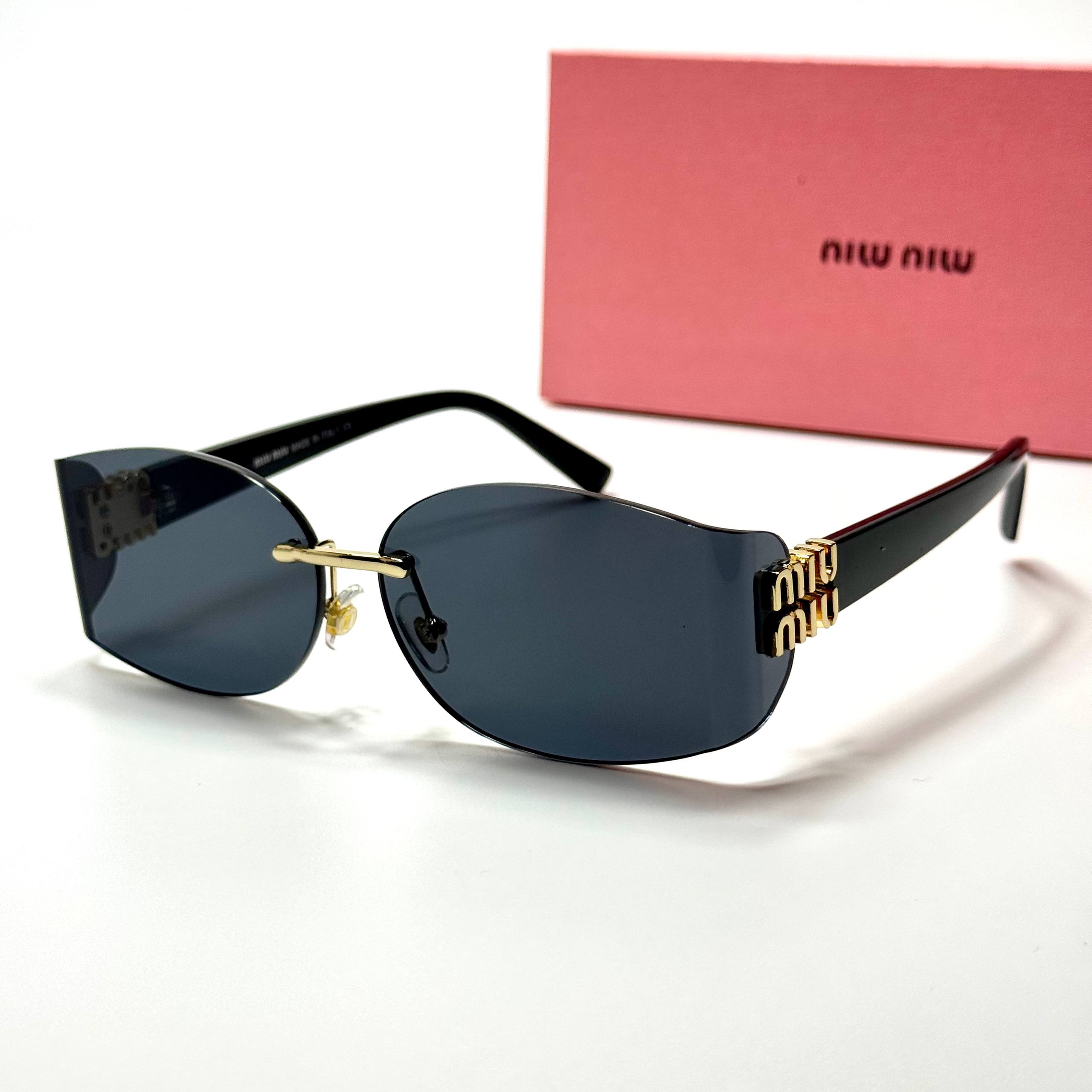 Miu Miu Rimless Rectangular SMU 04ZS – Black