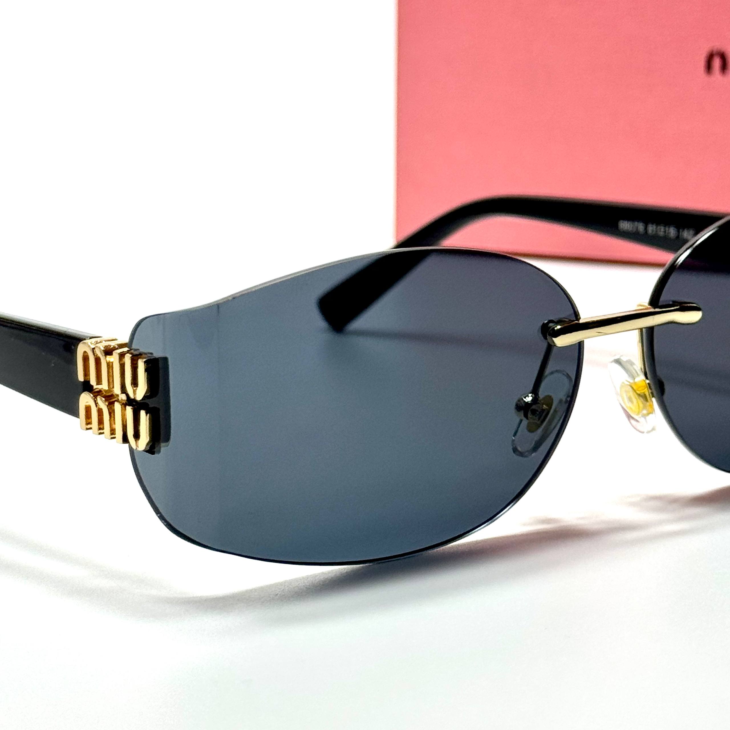 Miu Miu Rimless Rectangular SMU 04ZS – Black