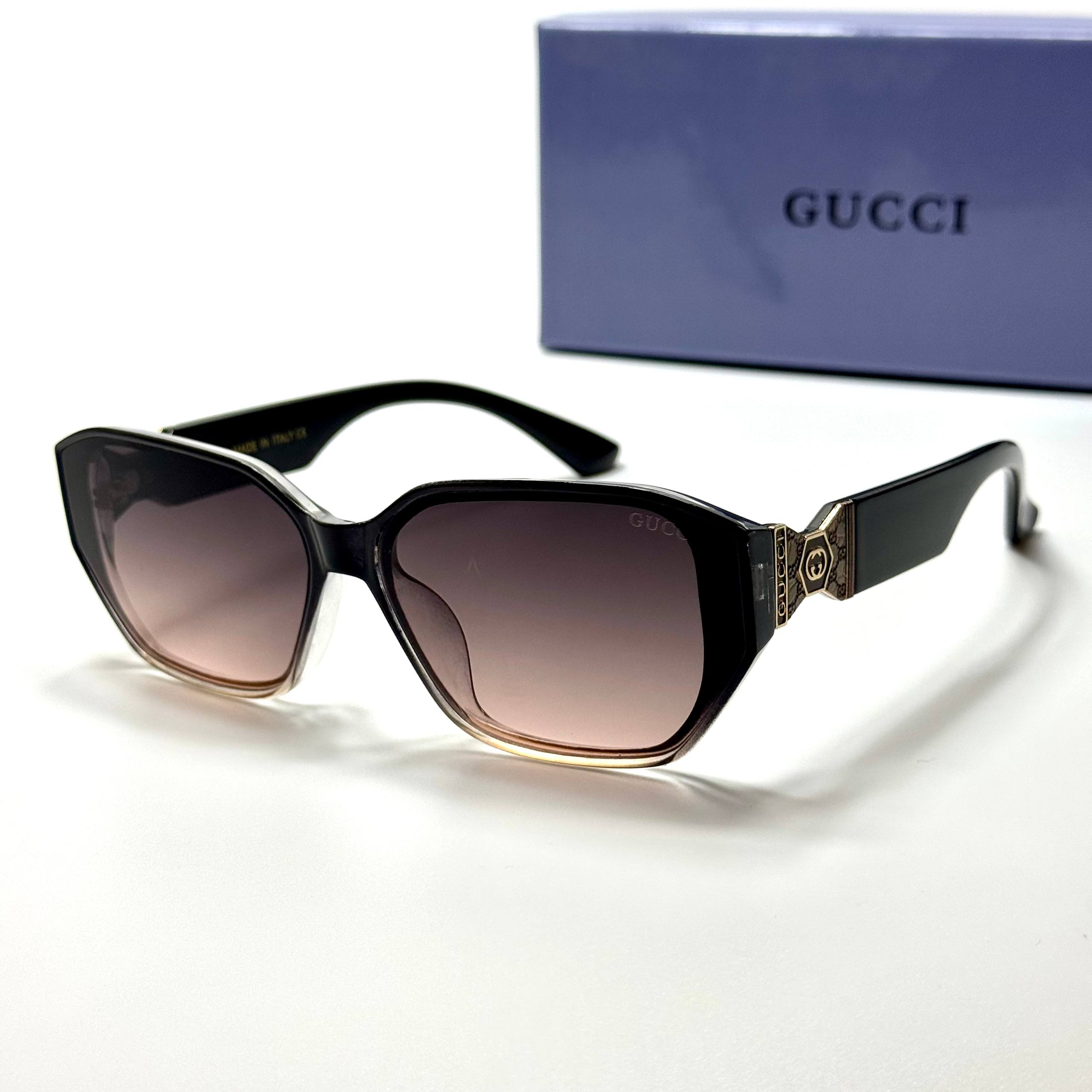 Gucci Square GG1421S – Black Brown Gradient