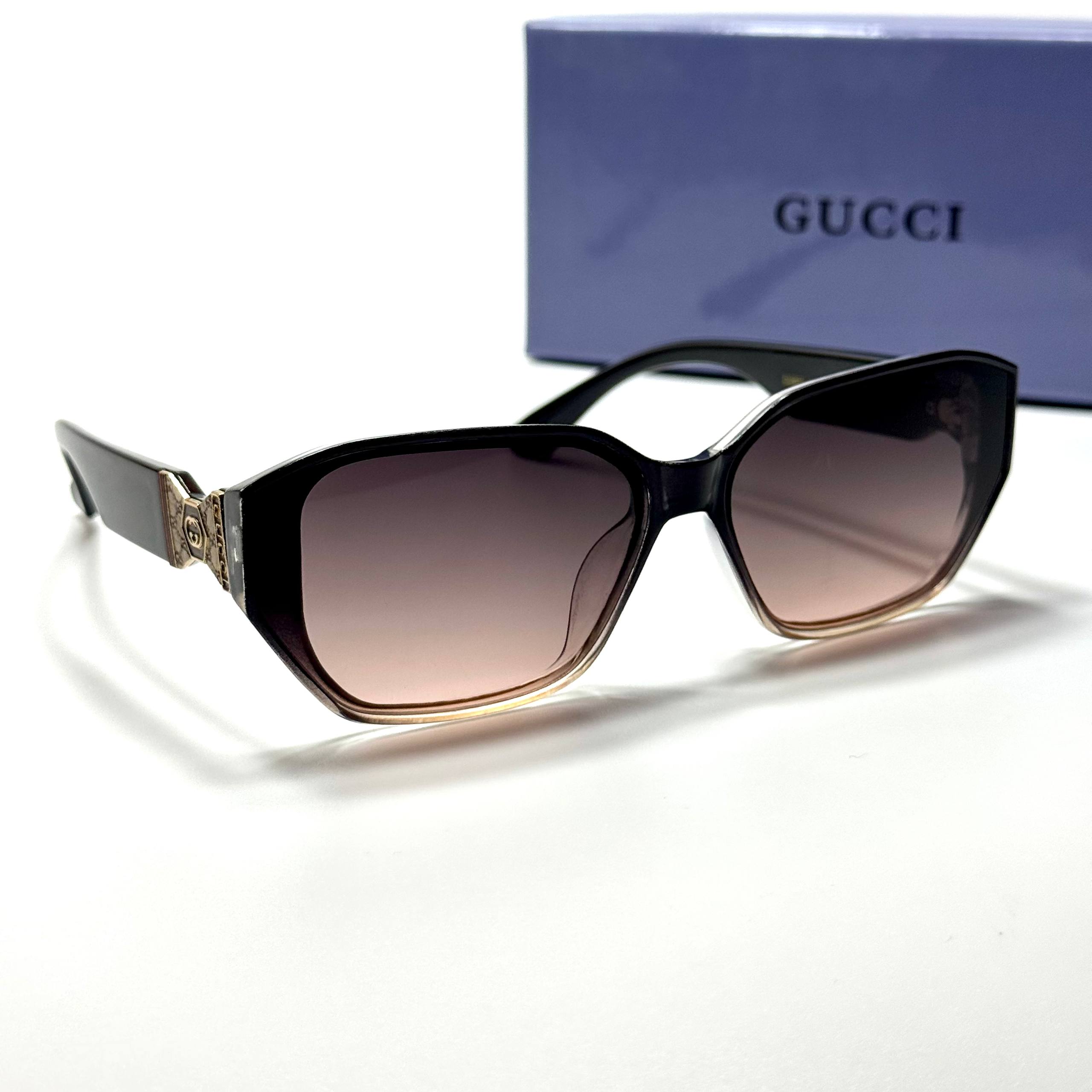 Gucci Square GG1421S – Black Brown Gradient