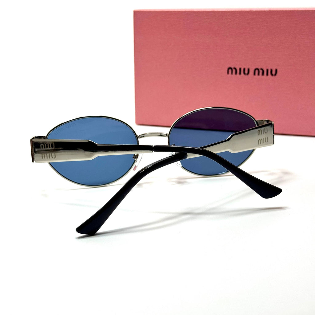Miu Miu Oval MU 54YS – Silver Blue