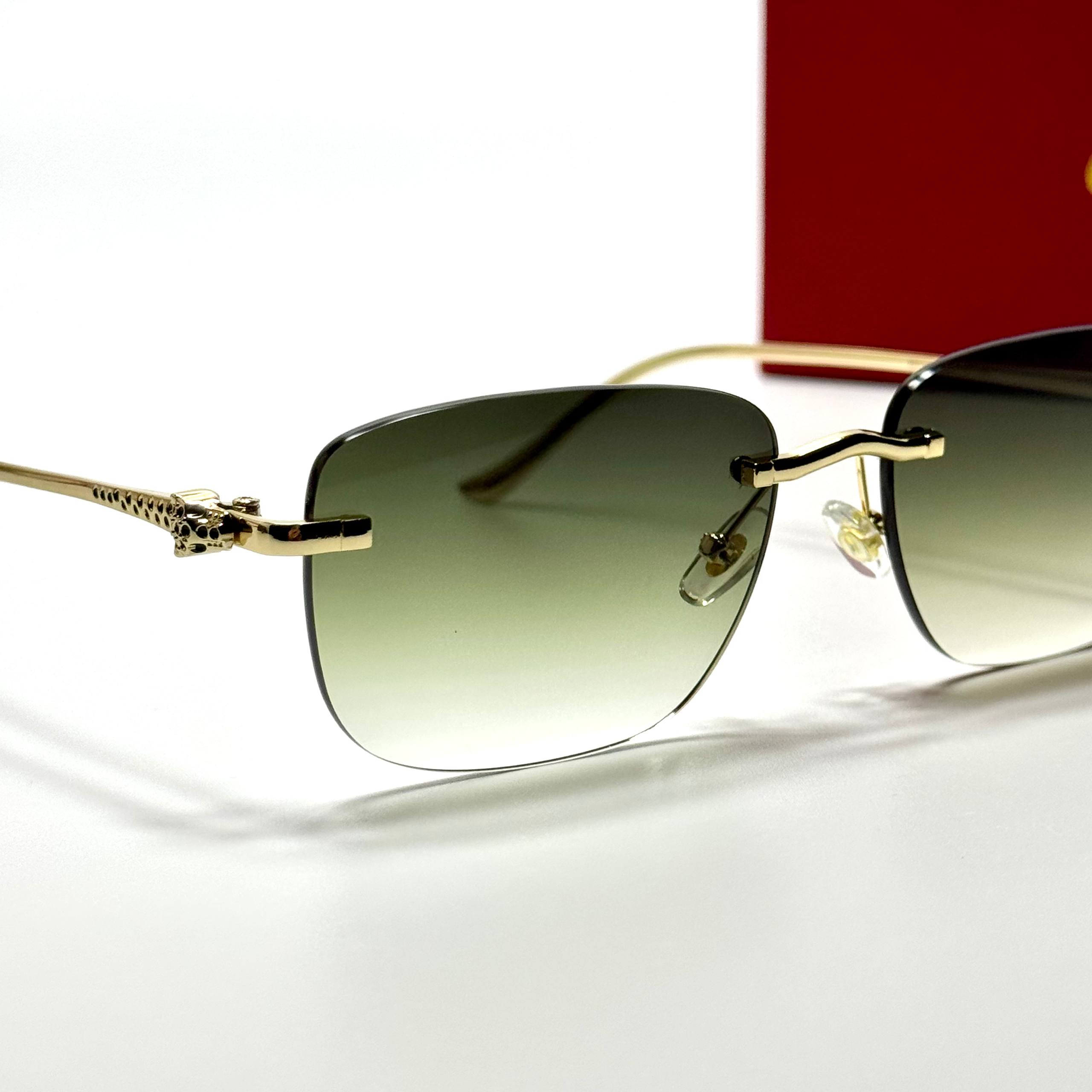 Cartier Rimless Square CT0386S – Gold Green Gradient