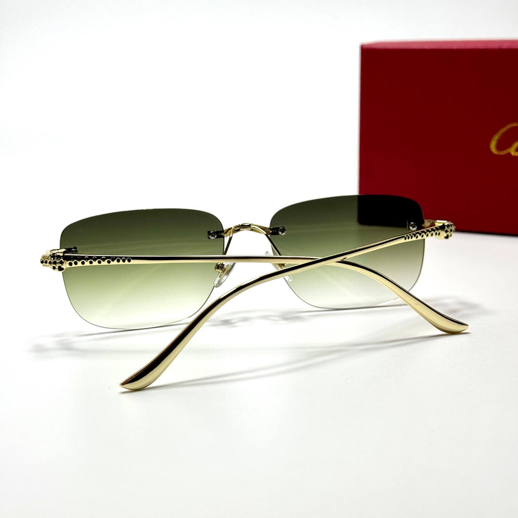 Cartier Rimless Square CT0386S – Gold Green Gradient