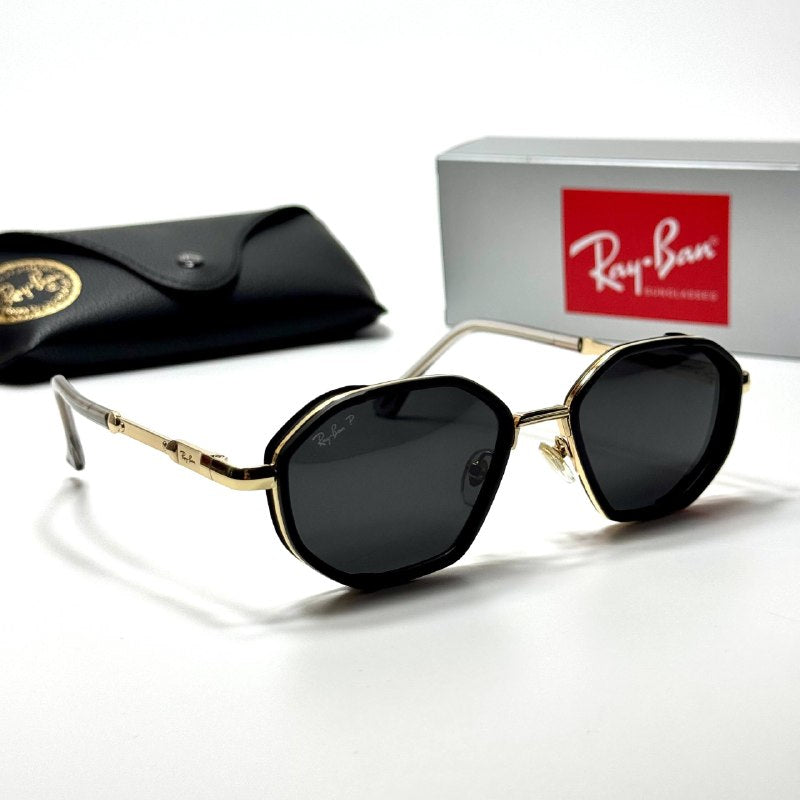 Ray-Ban Geometric RB3765 – Black Gold Grey