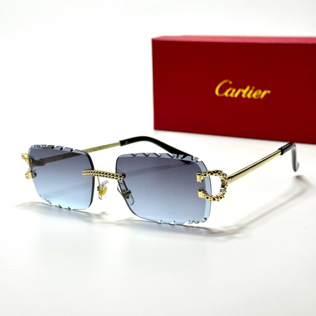 Cartier Rimless CT0518S – Gold Blue Gradient
