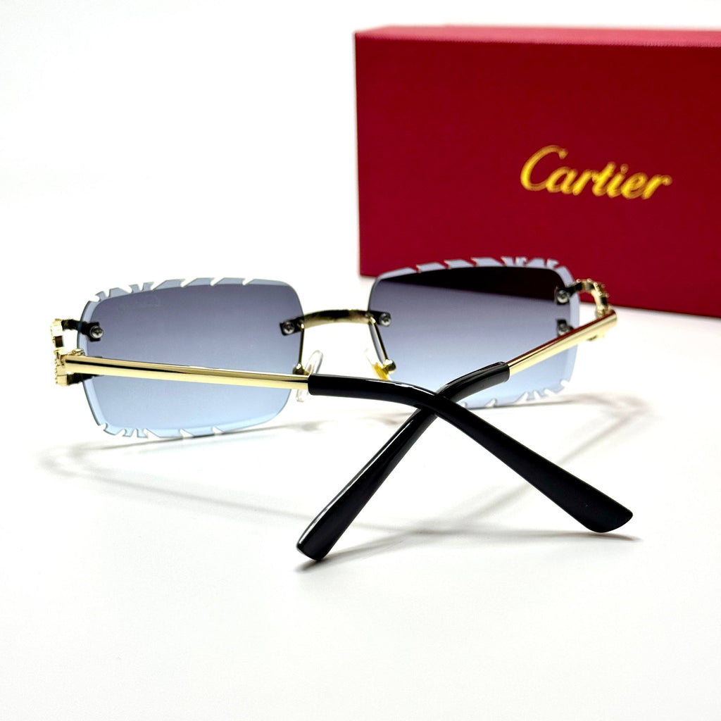 Cartier Rimless CT0518S – Gold Blue Gradient