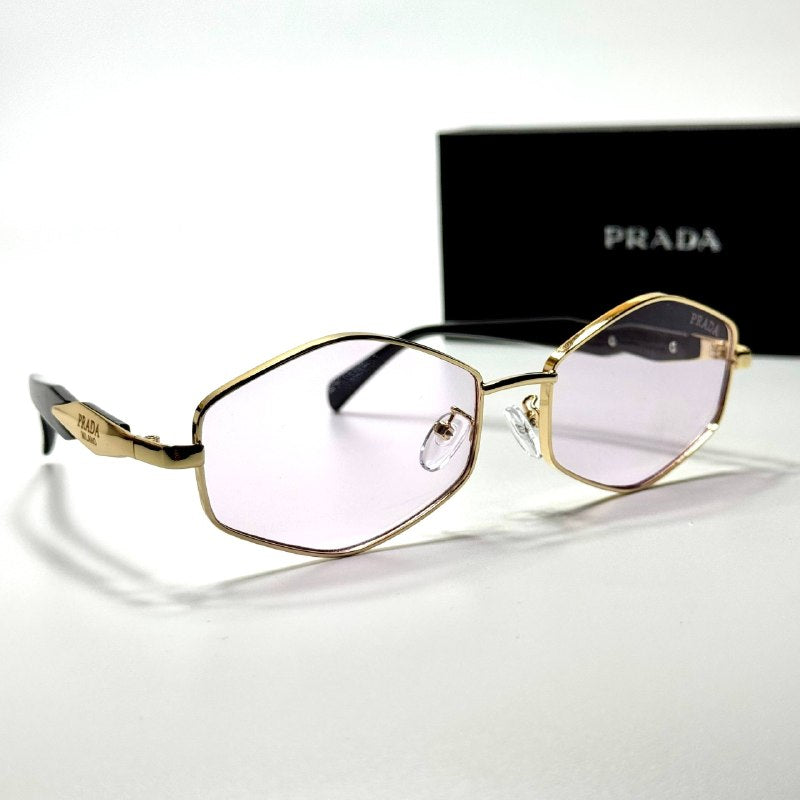 Prada Geometric PR68YS – Gold Pink