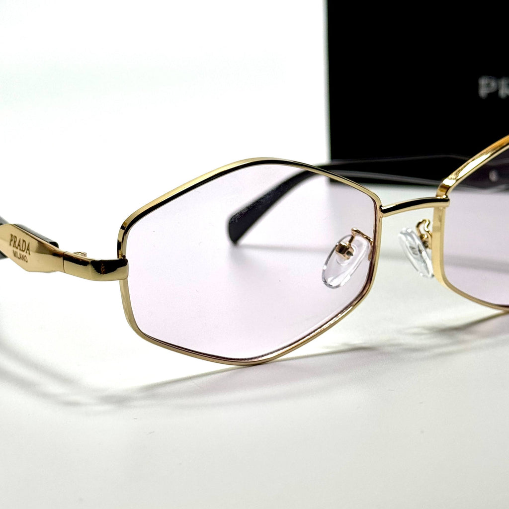 Prada Geometric PR68YS – Gold Pink