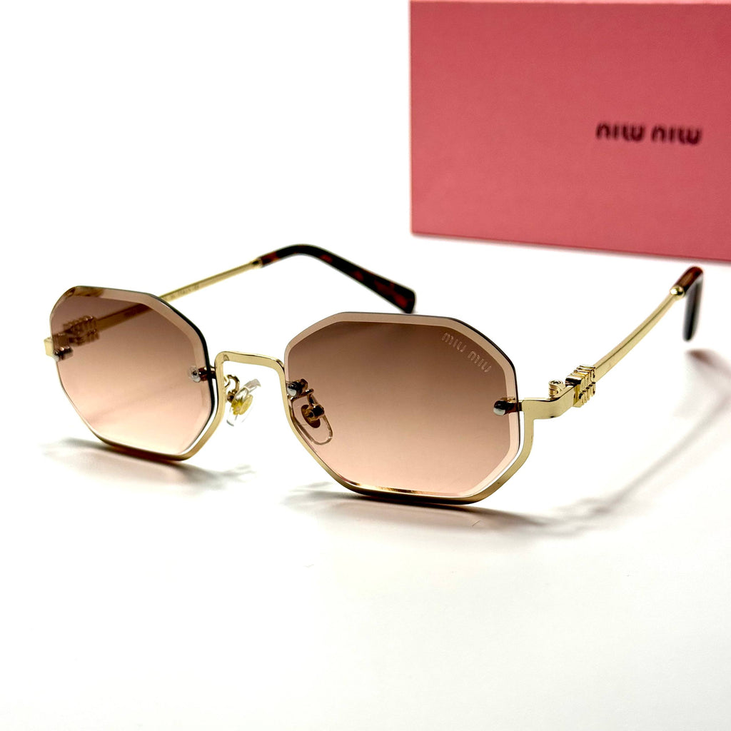 Miu Miu Geometric SMU52W – Gold Pink Gradient