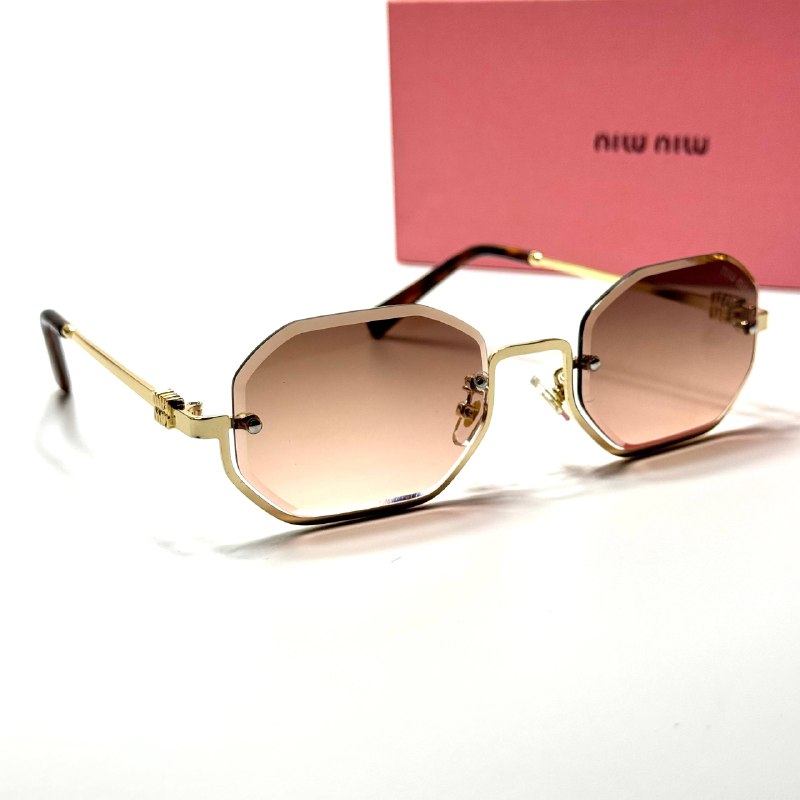 Miu Miu Geometric SMU52W – Gold Pink Gradient