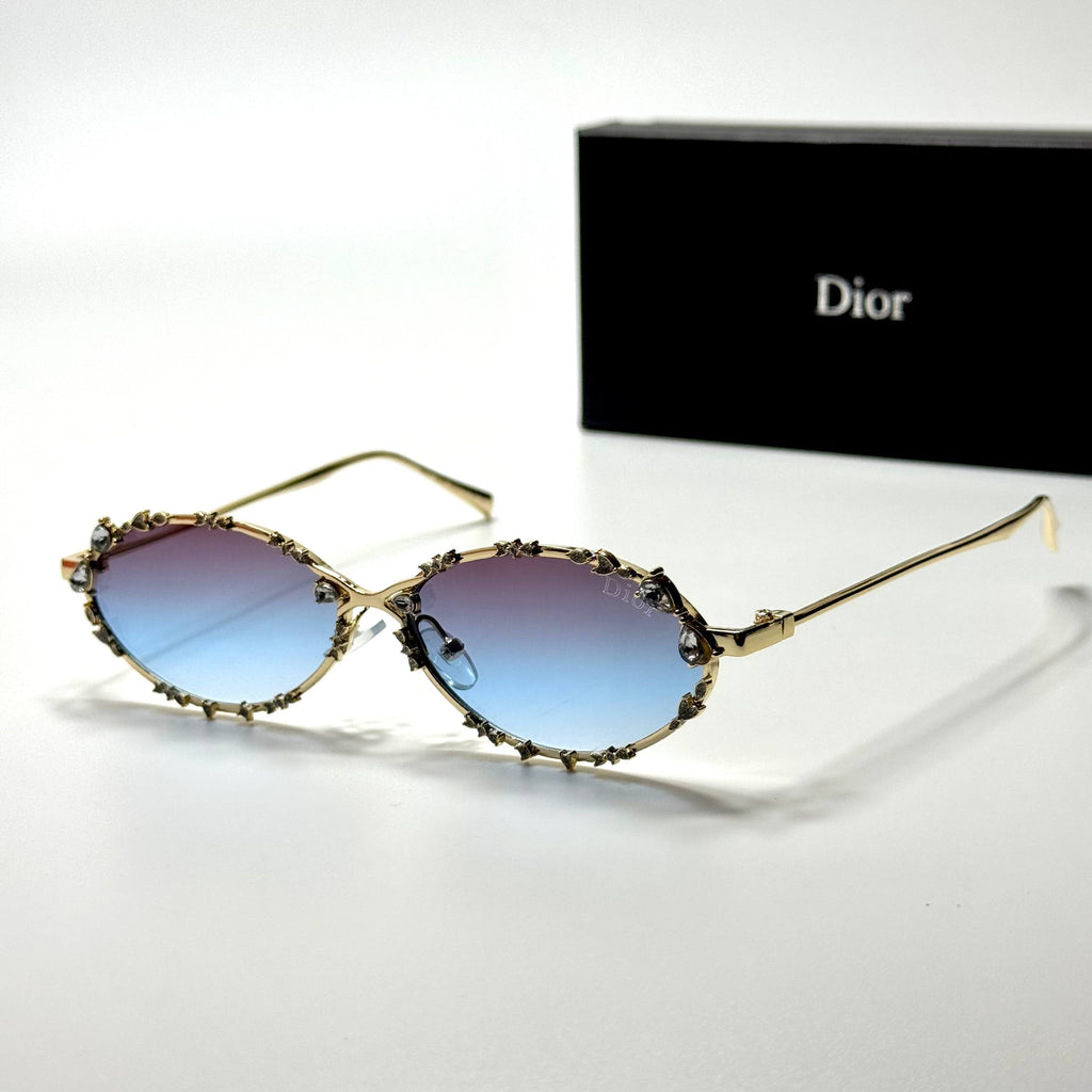 Dior Oval CD4012 – Gold Blue