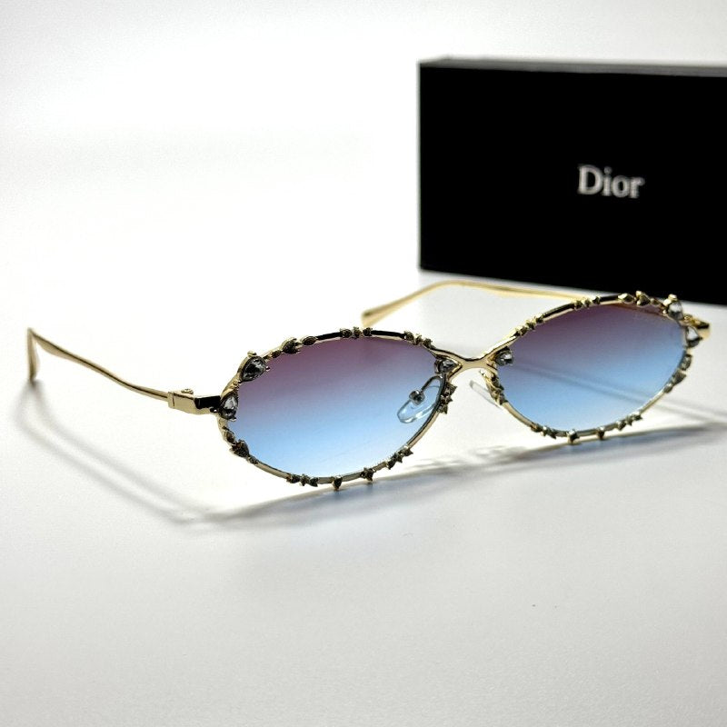 Dior Oval CD4012 – Gold Blue