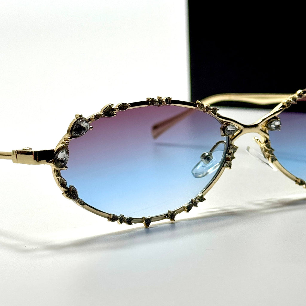Dior Oval CD4012 – Gold Blue