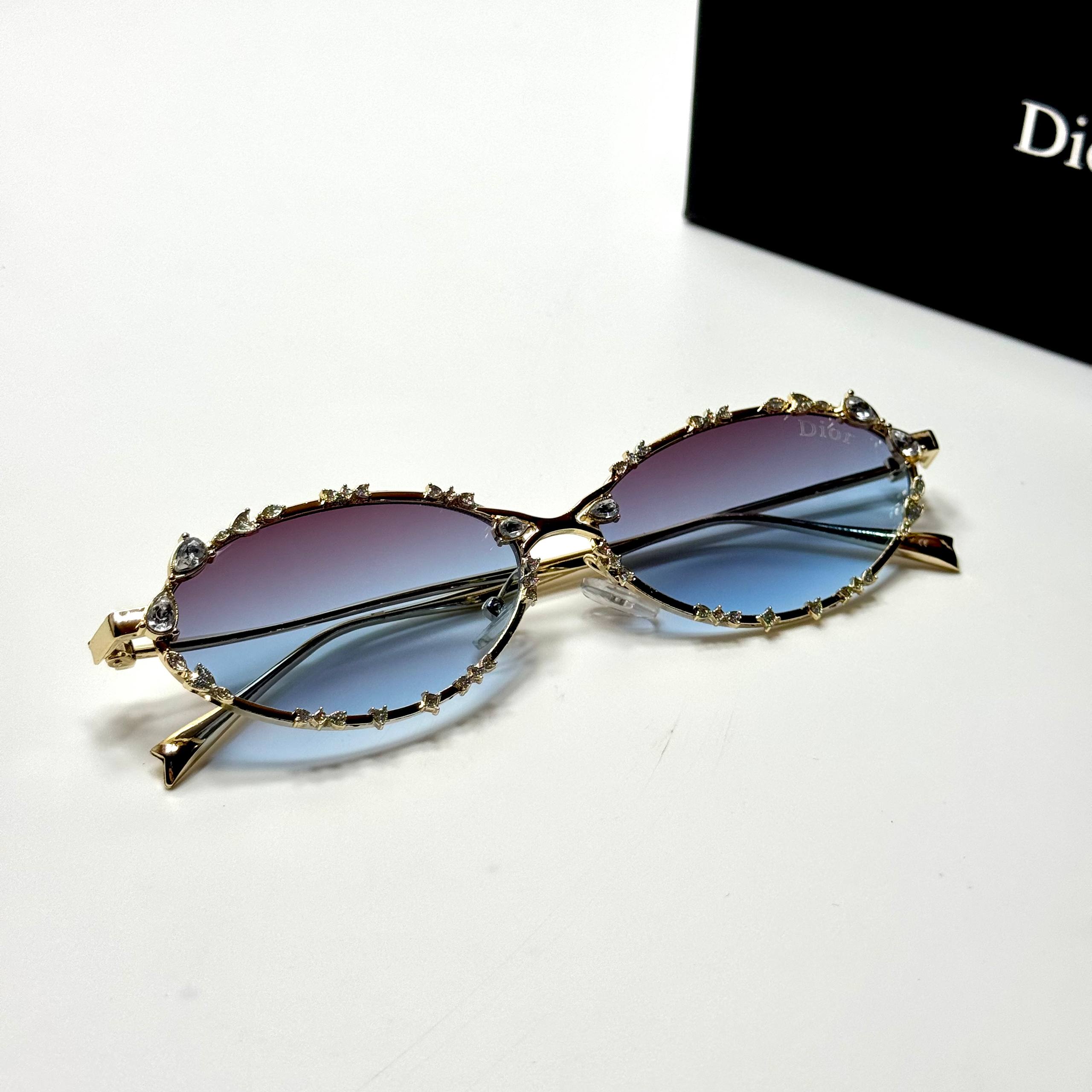Dior Oval CD4012 – Gold Blue
