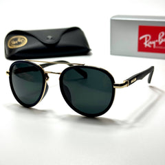 Ray-Ban Round Aviator RB3857 – Navy Gold Green