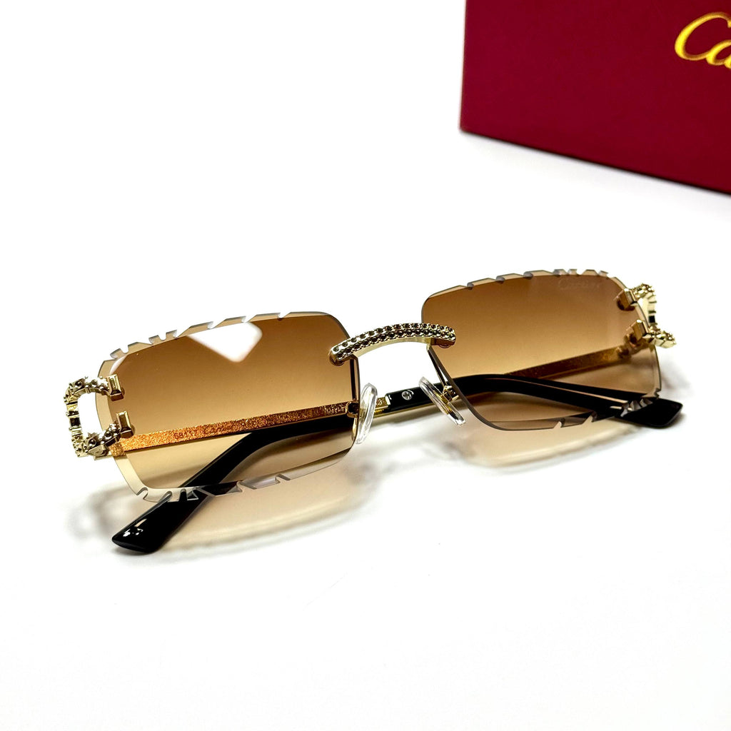 Cartier Rimless Square CT0471S – Gold Brown Gradient