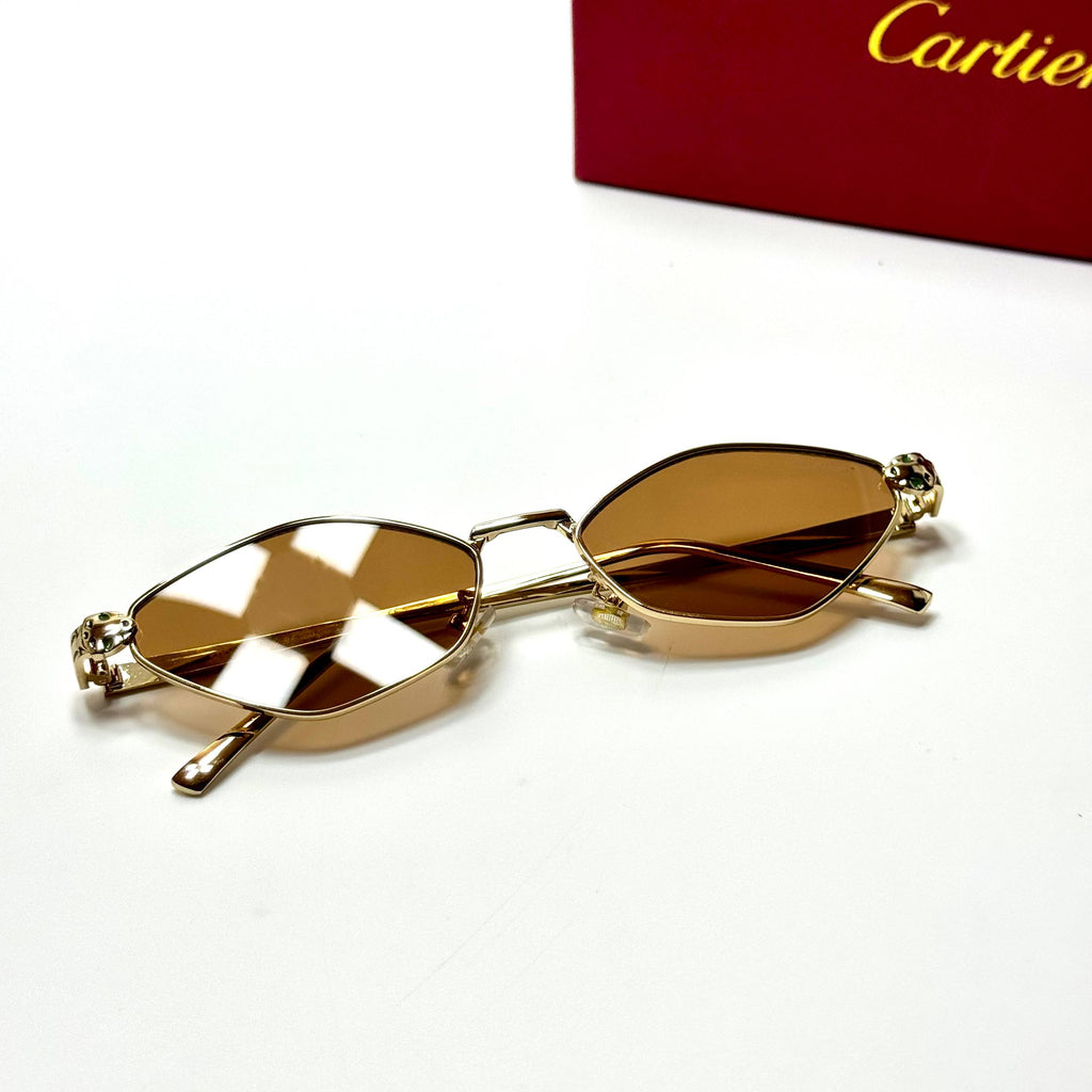 Cartier Panthère Geometric CT0432S – Gold Brown